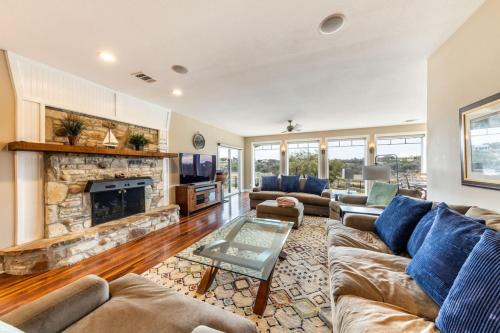 Point Pedernales House | 5BR 3BA Spicewood Prime Waterfront w Dock, Theater and Game Room by Austin Vacay