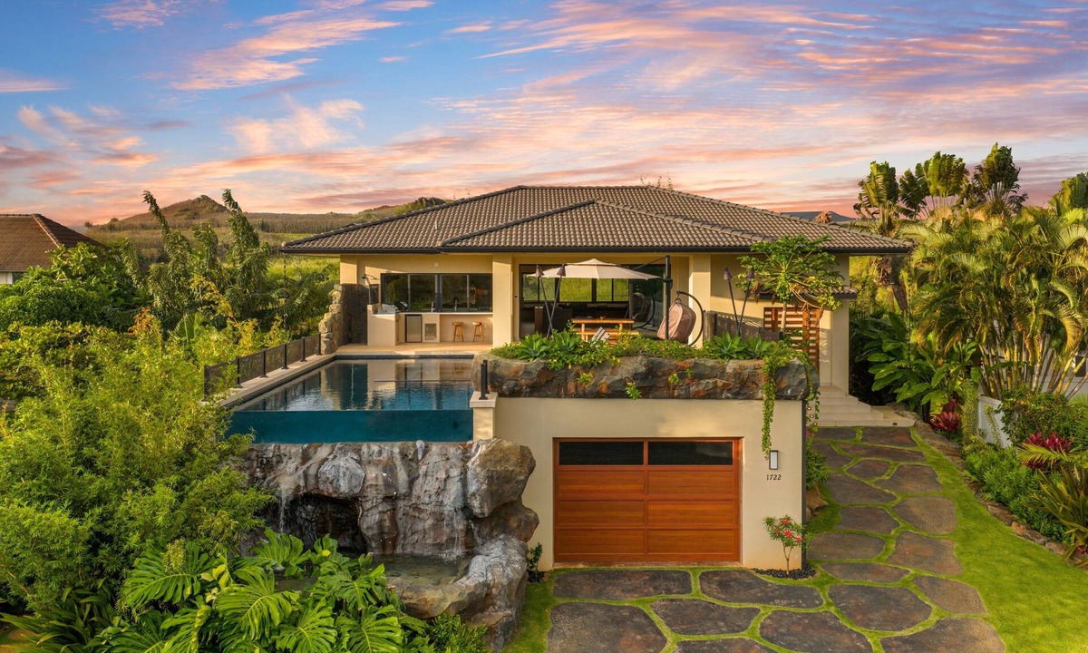 Bayview House | Hale Lava by Alekona Kauai: Large 4BR Home w Private Pool and Spa, AC, located in Poipu Kai