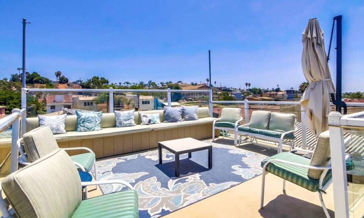 Bay Park Condo | Mission Bay Studio w Ocean Views from Rooftop Deck