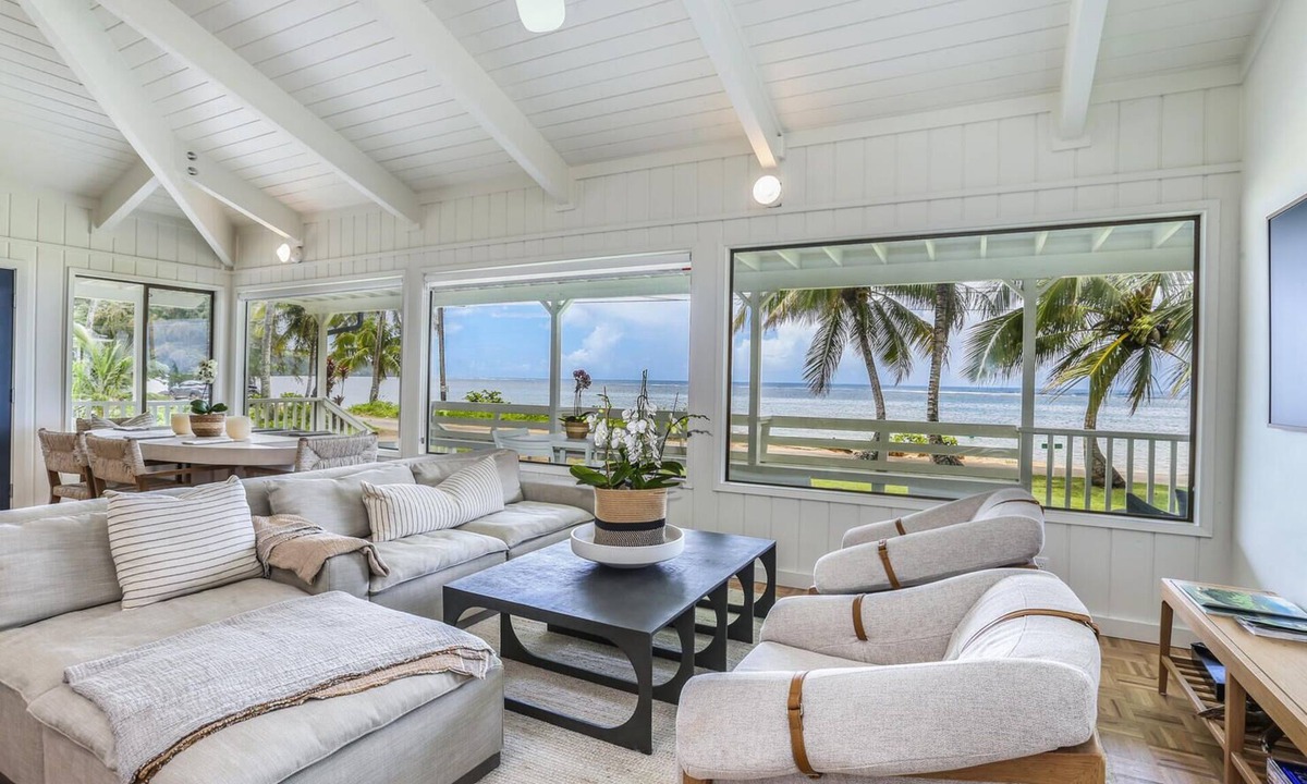 Kilauea House | Newly renovated beachfront paradise steps away from the tranquil shores of Anini Beach!
