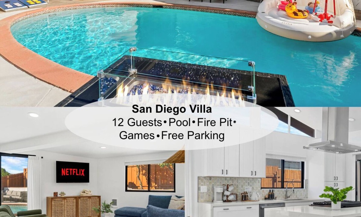 Allied Gardens House | San Diego Villa - 12 guests, Pool, Fire Pit, Games, Free Parking