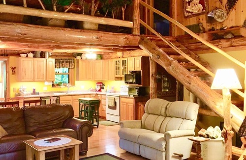 Brill House | Beautiful, Authentic Log Cabin Home, Complete With All of the Classic Luxuries.