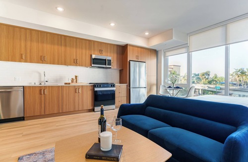 Civic Core Apartment | Chic Interiors + Rooftop Amenities | Pool, Spa, Fitness | Little Italy | Ancora