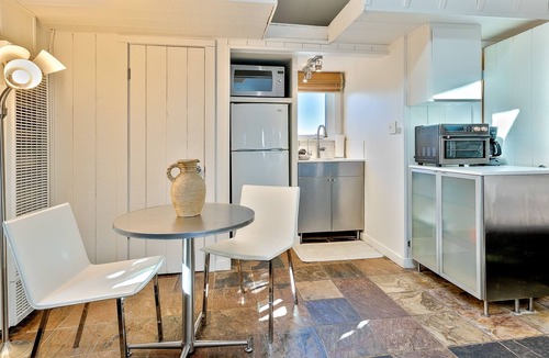 Beach Barber Tract Cottage | Dog-Friendly Studio w/Private Patio, Gas Grill, Kitchenette, Partial A/C, & WiFi