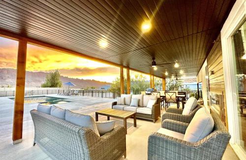 Moab South Valley House | Exclusive Retreats Desert Panorama with Private Pool, Hot Tub, Bocce Court