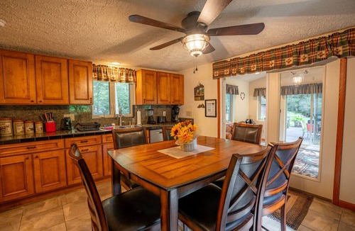 Confluence Cottage | Fall Getaway Creek Haven: Sleeps 6 · 3BR 1BA · Hot Tub Fire Pit Grill Fireplace