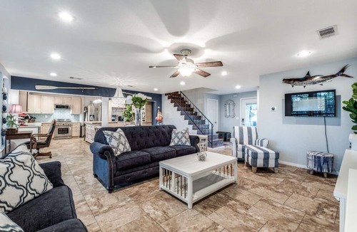 Seguin House | Lake McQueeney Waterfront Gem with Boat Dock, Balcony, Large Double Lot