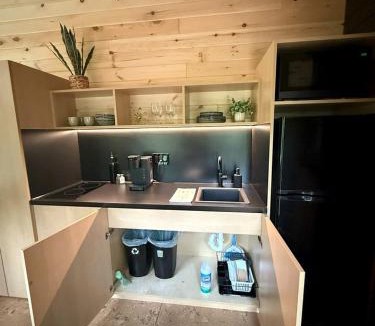 Quakertown House | Maple: Modern Family Tiny Home Pod with Forest Views near Quakertown, Pennsylvania