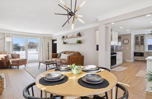 White Bear Lake House | Modern Home, Big Fenced Backyard, Walk to Lake