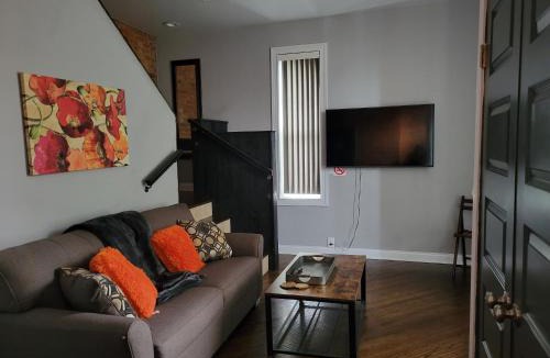 Corryville Apartment | Modern Rustic split level with balcony