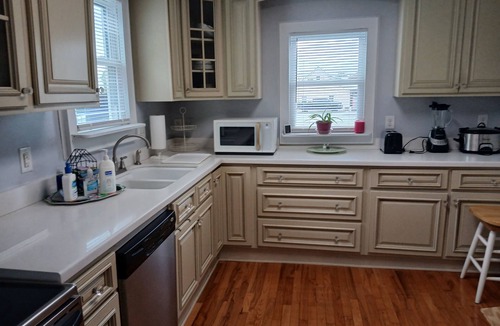 Pilot Mountain House | Pink Lady on Main, Downtown Pilot Mtn, business district. Pet Friendly.