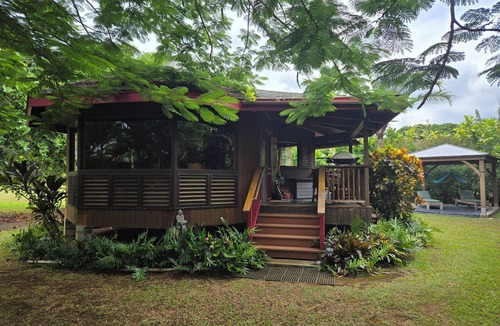 Kilauea Cottage | Private Handcrafted Cottage, Walk to Secluded Beach, Hot Tub, Tandem Kayak, WiFi
