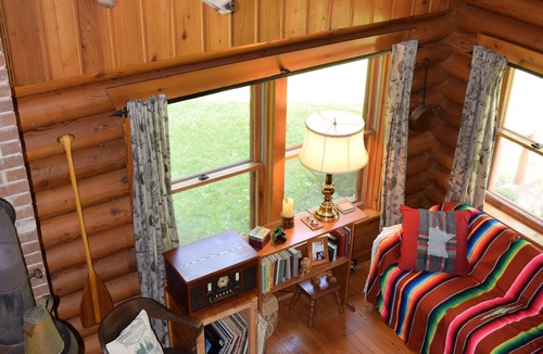 Markville Cabin | Private, modern, cedar log cabin home on twenty acres near St. Croix State Park.