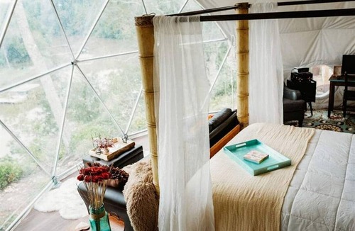 Rogersville Cabin | Riverfront Dome with Outdoor Living and Sunset Views in Alabama