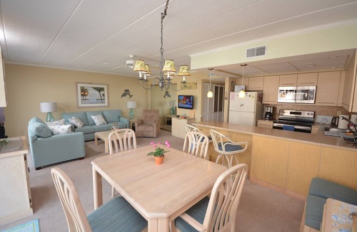 North Ocean City Condo | Spacious and stylish 2 bedroom condo with attractive furniture and downstairs storage locker located uptown on the ocean block just a short walk to the beach!