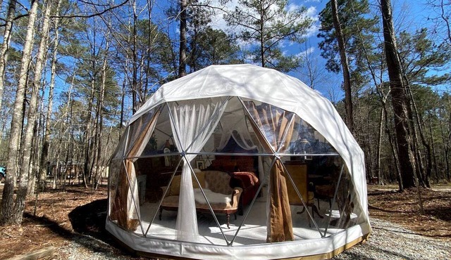 Artistic Dome Haven Nestled in the Woods near Lake Oconee, Georgia