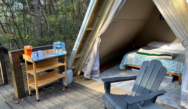 Bohamia - Cozy A-Frame Glamp on 268 acre forest retreat