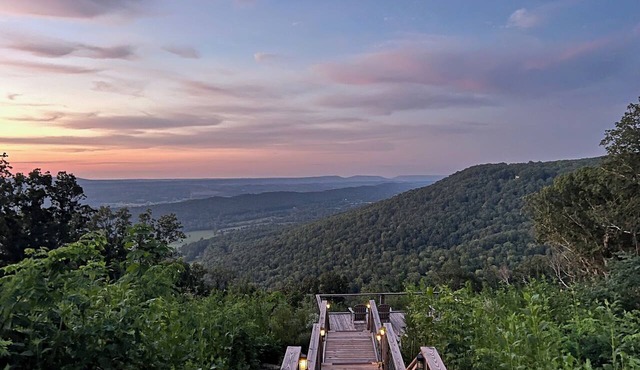 Crest View Lodge with AMAZING VIEWS! Sunken Deck! Movie Theater! Fast Wi-Fi!