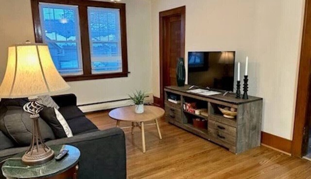DT Libertyville Apt near Naval Base w/50` TV!