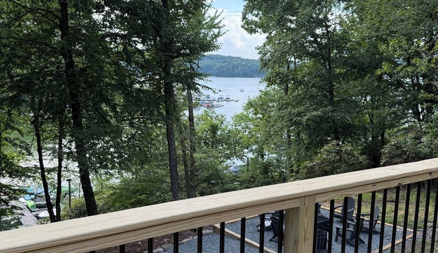 Elegant Lakefront Escape - Boat Slip + Two-Story Deck - Sleeps 10 - Pet Allowed