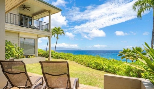 Kapalua Bay Villas Oceanfront 1 BR Sleeps 4 Villas Steps to Beach Complimentary Car with 6 Nights KBV-34G4 by KBM
