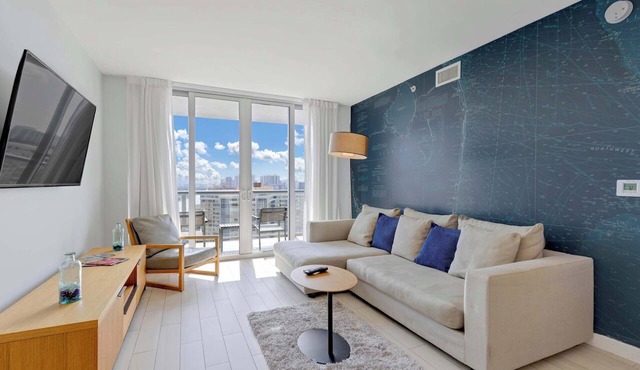 Large 2-Bedroom Condo Near Ocean w Amenities 1709 in Hallandale Beach