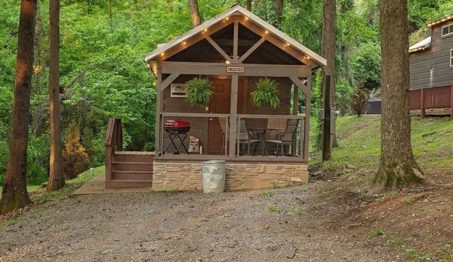 Lynda Nature Nested Tiny Cabin with Hot Tub