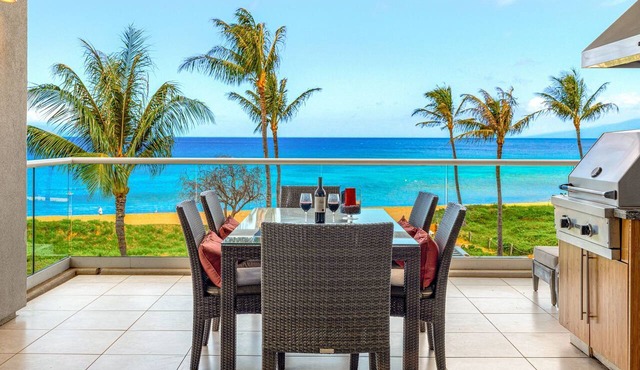 Maui Resort Rentals Dream Collection: Honua Kai Hokulani 202 – Direct Oceanfront 3BR w/BBQ on Wraparound Balcony