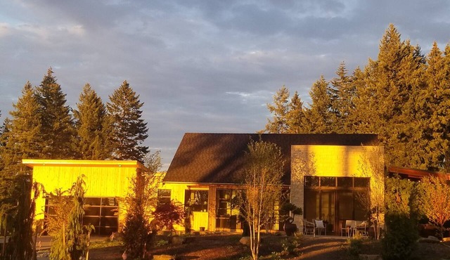 Modern 2-bedroom with views on acreage w/sport court/pickle-ball on Fox Island