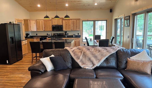 Modern 4BR Long Lake Home: Private Sauna, Heated Garage & Dock in Park Rapids