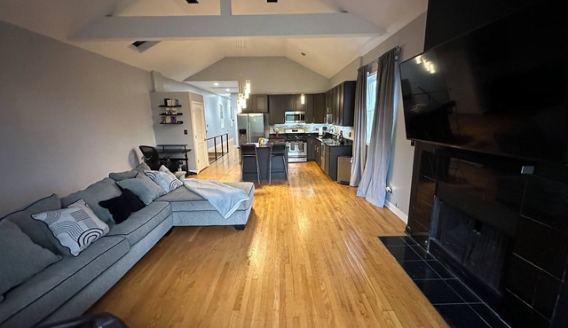 Penthouse Condo in Chicago featuring Zero Gravity Massage Chair
