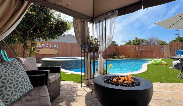 Prime Location: Lux 4BR w Pool/Spa/Cabana/Firepit
