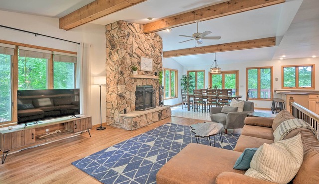 Stunning Waterfront Home w/ Fireplace & Grill