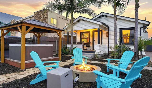 Trendy Oasis Hot Tub, Fire Pit, Parking, Sleeps 6!