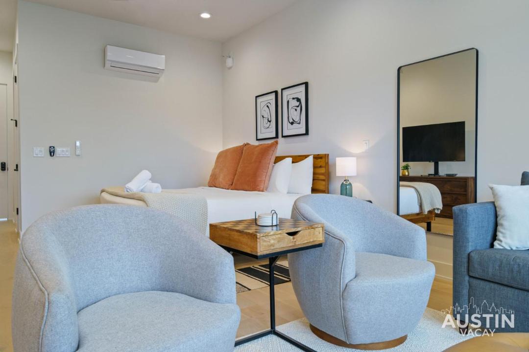 Lakeland Park Apartment | Brand New Studio Apt w King Bed Kitchenette in Steiner Ranch by Austin Vacay