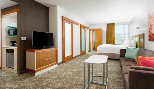Suite, 1 King Bed with Sofa bed, Hearing Accessible (Accessible Bathtub, Top Floor)