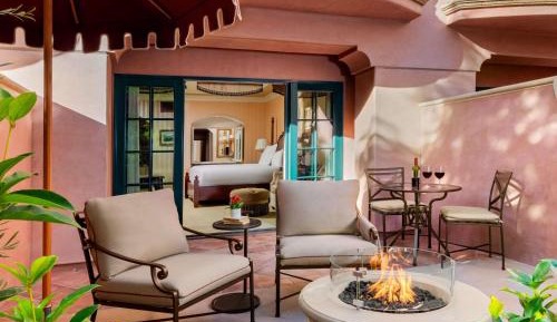 Deluxe King Room with Private Fireside Terrace and Resort View