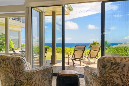 Kapalua Bay Villas Ocean View 6 BR Sleeps 20 Steps to Beach Complimentary Car with 6 Nights KBV ML-2059 by KBM